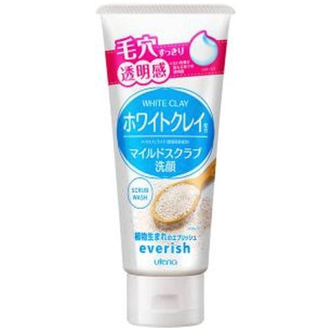 Utena Everish White Clay Scrub Wash 135g - Japanese Face Wash Srub - Made In Japan
