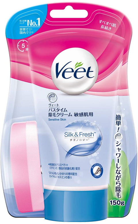 Veet Silk & Fresh Hair Removal Cream 135ml - Hair Removal Cream For Sensitive Skin