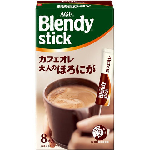Ajinomoto Agf Blendy Stick Cafe Au Lait Otonna 8 Sticks - Low Sugar Instant Coffee