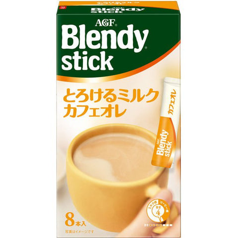 Ajinomoto Agf Blendy Stick Melted Milk Cafe Au Lait 8 Sticks - Japanese Milk Coffee