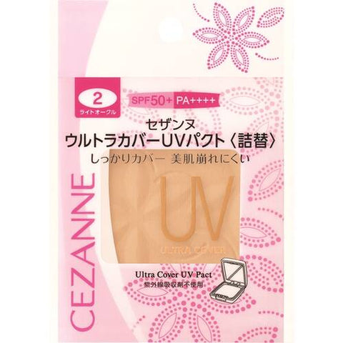 Cezanne Ultra Cover Uv Pact 2 Light Ocher 11g [refill] - Moisturiser For Makeup Base