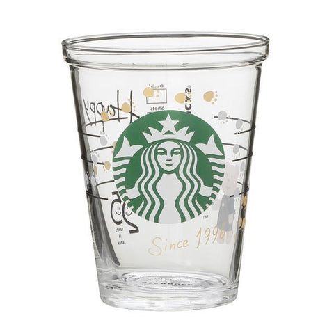 Starbucks Collectable Cold Cup Glass Bear Lister 414ml - Japanese Starbucks 2021