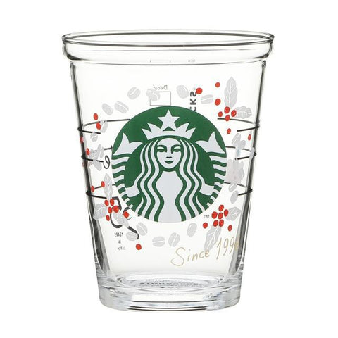 Collectable Cold Cup Glass Coffee Cherry 414ml - Starbucks Japan 25th Anniversary