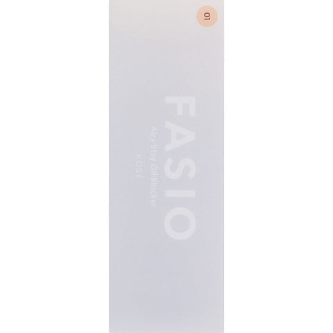 Kose Fasio Airy Stay Oil Blocker 01 Pink Beige SPF50+ PA++++ 30g - Japanese Makeup Products