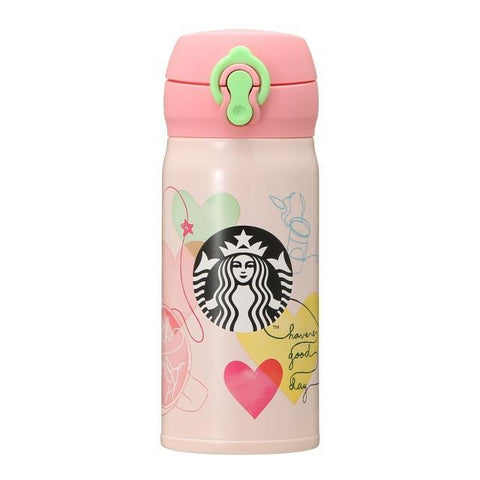 Starbucks Handy Stainless Steel Bottle Heart Connection 350ml - Starbucks Japan 25th Anniversary