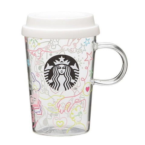 Starbucks Heat Resistant Glass Mug Colorful Line Art 355ml - Japanese Starbucks 2021