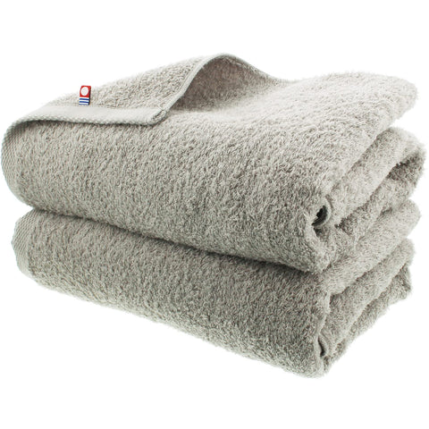 2-Pc Imabari Factory Japan Certified Bath Towel Light Gray 120X60Cm