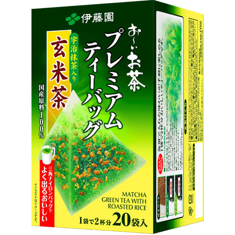 Ito En Oi Ocha Premium Tea Bag Genmaicha 2.3g x 20 Bags - Japanese Organic Tea
