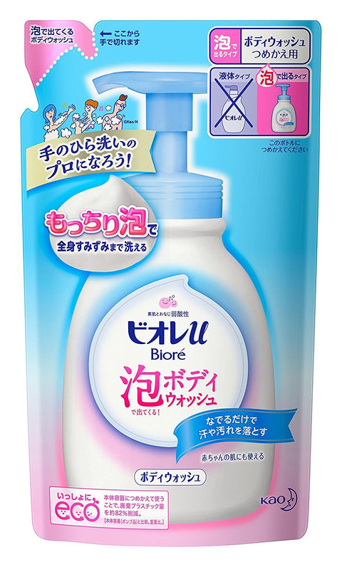 Kao Biore U Foam Body Wash Refill Japan 480Ml X 5 Pieces