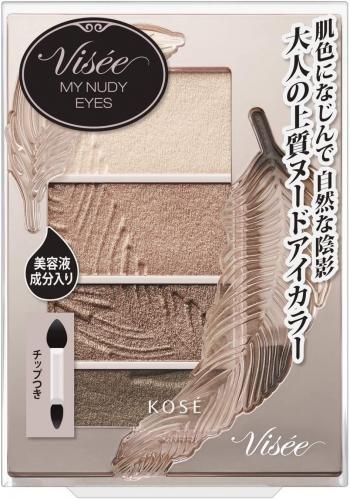 Kosé Visee My Nudy Eyes 4 Color Shades Eyeshadow Palette Beige 4.7g - Eye Palette