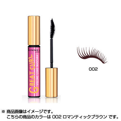 Rimmel Great Curl Mascara 24 Volume Long 002 Romantic Brown 8ml - Japan Eyelashes Mascara