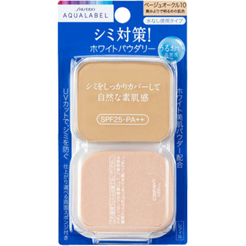 Shiseido Aqua Label White Powder Powdery Beige Ocher 10 SPF25/ PA ++ 11.5g [refill]