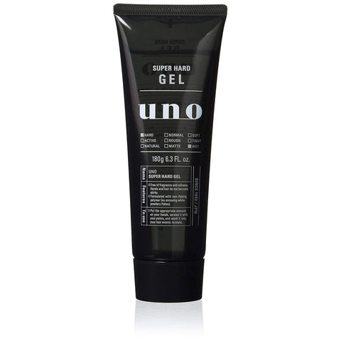 Shiseido - Uno Super Hard Hair Gel For Men Wet Effect 180g