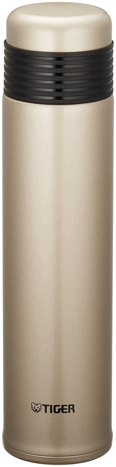 Tiger Water Bottle 500Ml Stainless Bottle With Cup Sahara Slim Champagne Gold Mse-A050-Nt Tiger