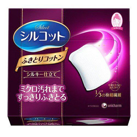 Unicharm Silcot Silky Touch Cotton Wipes 32 Sheets - Cotton Pads Made In Japan